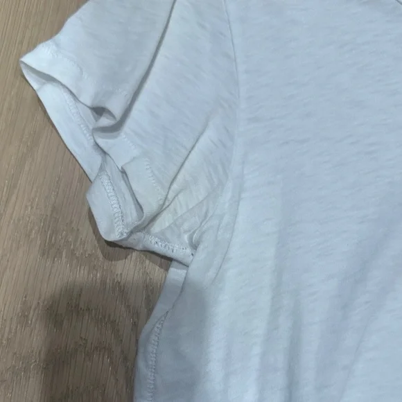 Rag & Bone White Tee with Heart Eyes Smiley Embroidery - Picture 4 of 6